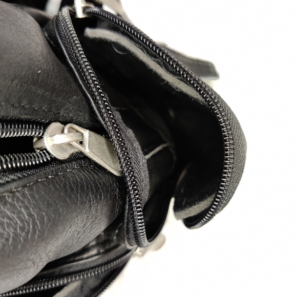 Vintage leather backpack small black - Picture 8 of 14